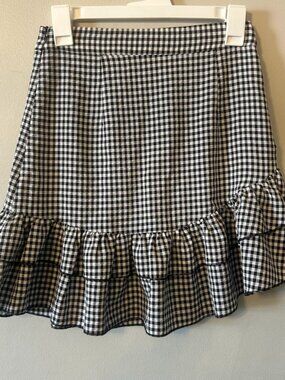 Gingham Ruffle Skirt